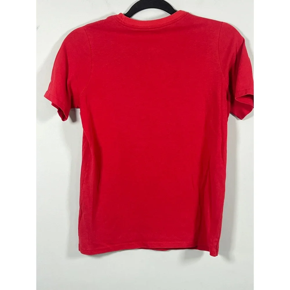 Nike Kids Red Black Football White Logo Short Sleeve Shirt Boys Large Sportswear